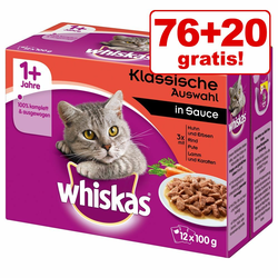 10 + 2 gratis! Whiskas vrećice 12 x 100 g - Junior klasični izbor u umaku