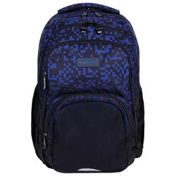 Ranac za školu anatomski 3zipa 1džep AB200 Blue Bricks 25.Head 502025049 crno-plavi