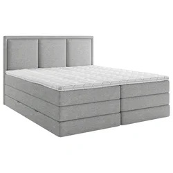 MID.YOU POSTELJA BOXSPRING 200 cm  x 200 cm , tekstil siva