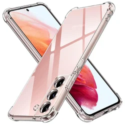 Silikonska futrola s ojačanim rubovima za Samsung Galaxy S22 - Prozirna KP30010