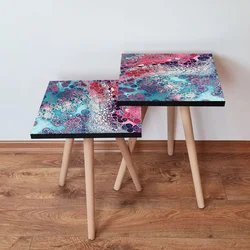 Hanah Home Set klub stočića 2Shp349, 2 komada, Šareni