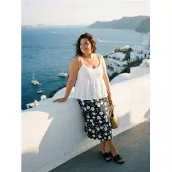 Sinsay - Midi haljina sa prorezom i cvetnim uzorkom Plus size - crno