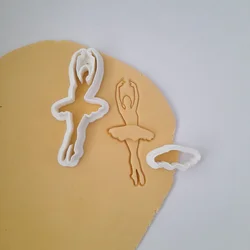 KREATIVNI SLATKIŠI Modla za kolače i ukrase Balerina, 10 cm, Bela