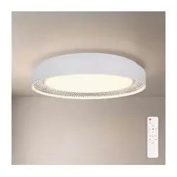 Brilagi - LED prigušiva plafonska svetiljka WALDO LED/48W/230V prečnik 40 cm bela/srebrna + daljinski upravljač