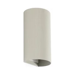 FARO 40544 - Zidno svetilo SOLE 2xGU10/8W/230V sivo rebrasto okruglo