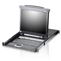 Aten CL5716M-ATA-SG 16-Port PS/2-USB VGA 17 LCD Stikalo KVM with Daisy-Chain Port USB Peripheral Support and with Spanish keyboard