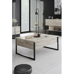 Hanah Home Klub sto Luxe Bež-Crni