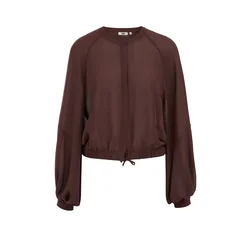 WE Fashion Bluza temno rjava