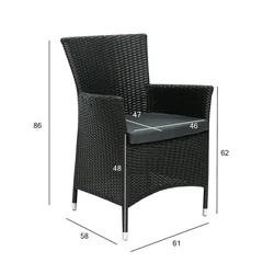Homestar Stol WICKER-1 črn