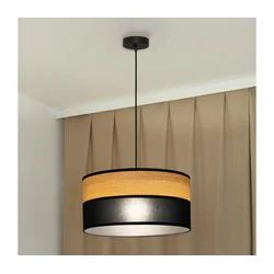Luster na lanku ALBA 1xE27/15W/230V prečnik 45 cm crna/braon