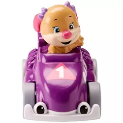 Dječja igračka Fisher Price - Trkaći auto s mišem, ljubičasti