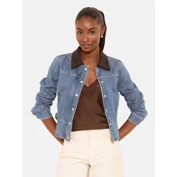 Lipsy Prehodna jakna moder denim/rjava