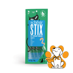 Schesir Stix Cat Creamy Snacks Tuna 6x15g, Poslastice Sa Tunom Bez Žitarica