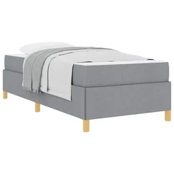 Vidaxl Konstrukcija postelje Svetlo siva 100 x 200 cm blago