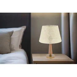 Opviq Stona lampa 302 Hazeran, 60 W, 43 cm, Bela