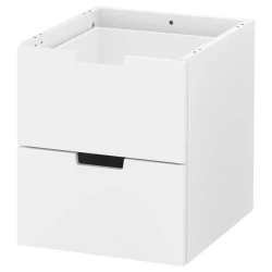 NORDLI Modularna komoda, 2 fioke, bela, 40x45 cm