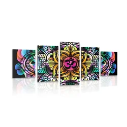 5-delna slika Mandala zdravja - 200x100