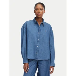TOMMY HILFIGER Bluza Boxy Fit Lightweight  moder denim