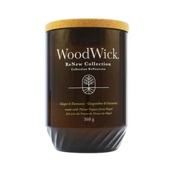 Woodwick ReNew Collection Ginger & Turmeric dišeča svečka unisex