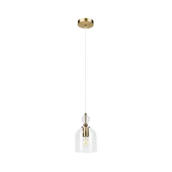 Luster na sajli VELARE 1xE27/15W/230V zlatna/prozirna