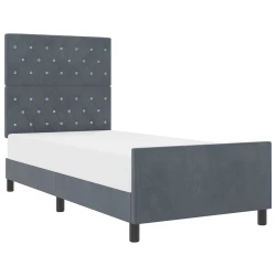 vidaXL vidaXL Postelja Temno Siva 100x200 cm Žamet, (22049331)