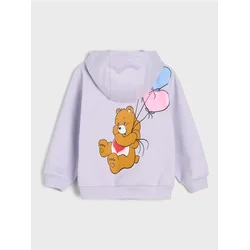 Sinsay - Pamučni duks sa Care Bears printom na leđima - lavanda