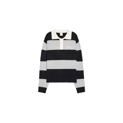 Bershka Pulover mornarska/siva/off-bela