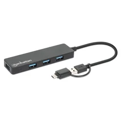 Manhattan 4-Port USB 3.0 Type-C Type-A Combo Hub