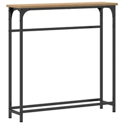 Konzolna stolica s policom Umjetnički hrast 75 x 19,5 x 75 cm