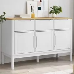 Komoda FLORO bijela 114 x 43 x 74 cm od masivne borovine