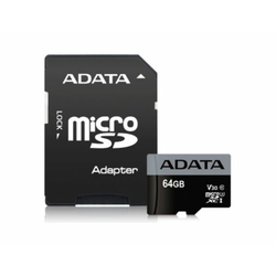 AData MicroSD (AUSDX64GUI3V30S-RA1) 64GB class 10 U3+adapter memorijska kartica