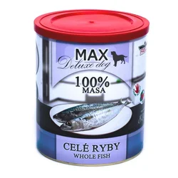 MAX Deluxe Dog cela riba, v konzervi 800 g