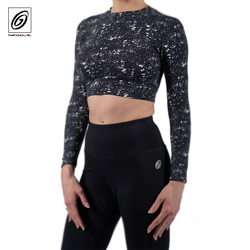 CROP TOP BLACK SPLASHES