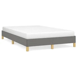shumee vidaXL Posteljni okvir brez vzmetnice temno siv 120x190 cm blago