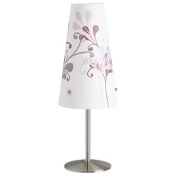 Brilliant - Stona lampa ISI 1xE14/40W/230V bela/ružičasta/sjajni hrom
