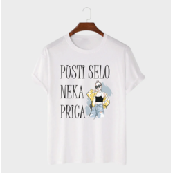 MAFIMI Ženska majica Neka prica selo, Bela
