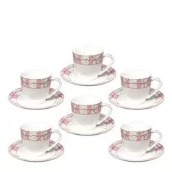 Sigma Set šoljica za kafu QRD2518-F, 6 komada, 140 ml, Beli