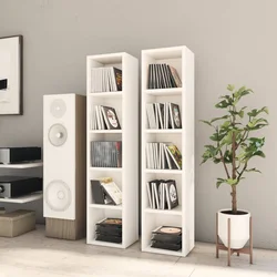 Ormarići za CD-ove 2 kom bijeli 21 x 16 x 93,5 cm od iverice