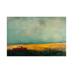 Canvas Slika na platnu Crveni automobil, 75x50cm