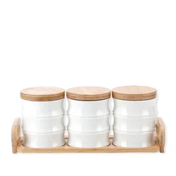 Sigma Set kuhinjskih posuda sa na stalku PJ03762-L, 800ml, 3 komada, Beli