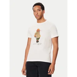 Polo Ralph Lauren Majica 710B30186001 Bela Regular Fit