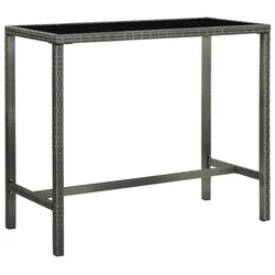 Vrtni barski stol sivi 130 x 60 x 110 cm od poliratana i stakla