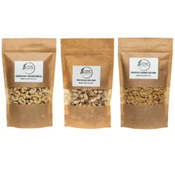 Komplet - soljeni pistacije 500g + indijski oreščki 500g + soljeni arašidi 500g