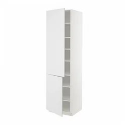 METOD Visoki element s policama/2 vrata, bela/Stensund bela, 60x60x220 cm
