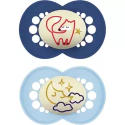 MAM Original Night 16m+ duda Blue/ Dark Blue 2 kos