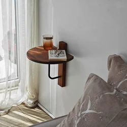 HANAH HOME Zidna polica Reve Chesnut Black