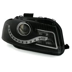 OEM Kristalni farovi Day Line Audi A3 (2003-2008), Crni