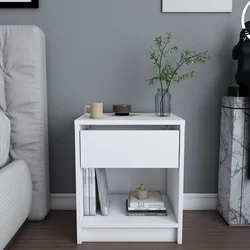 Hanah Home Noćni ormarić Sheridan 44,6x52,8x35,9cm Beli