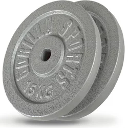 Gorilla Sports Set tegova od livenog gvožđa (2 x 15 kg)
