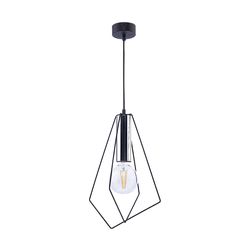 Jupiter 1661 - Luster na sajli KAIR 1xE27/60W/230V crna/hrom